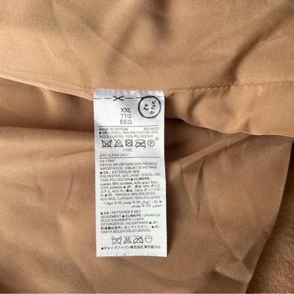 Old Navy Wool Blend Pea Coat in Tan - Picture 12 of 16